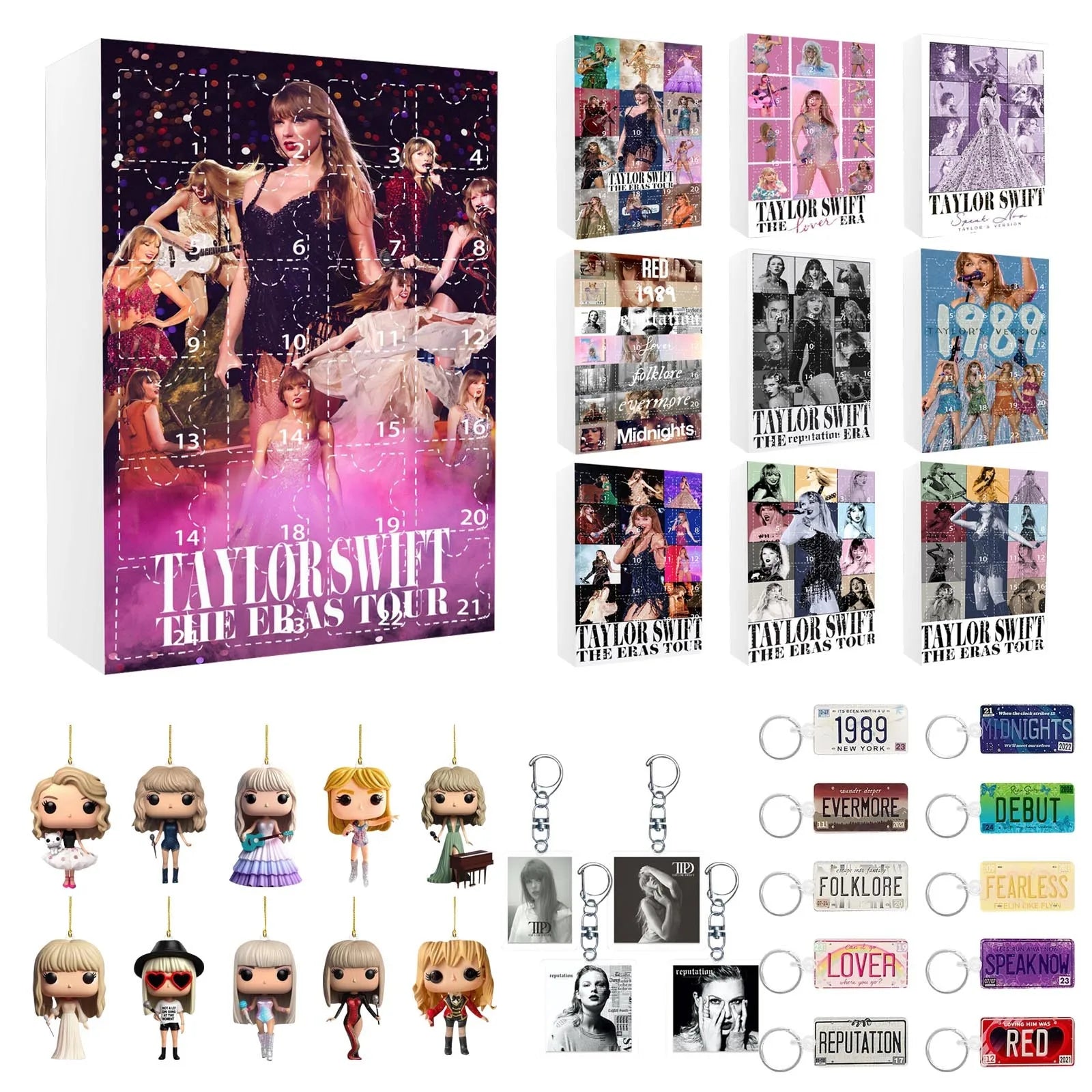 DecoJoy – Advent Calendar 24 Acrylic Christmas Decorations – Festive Surprise