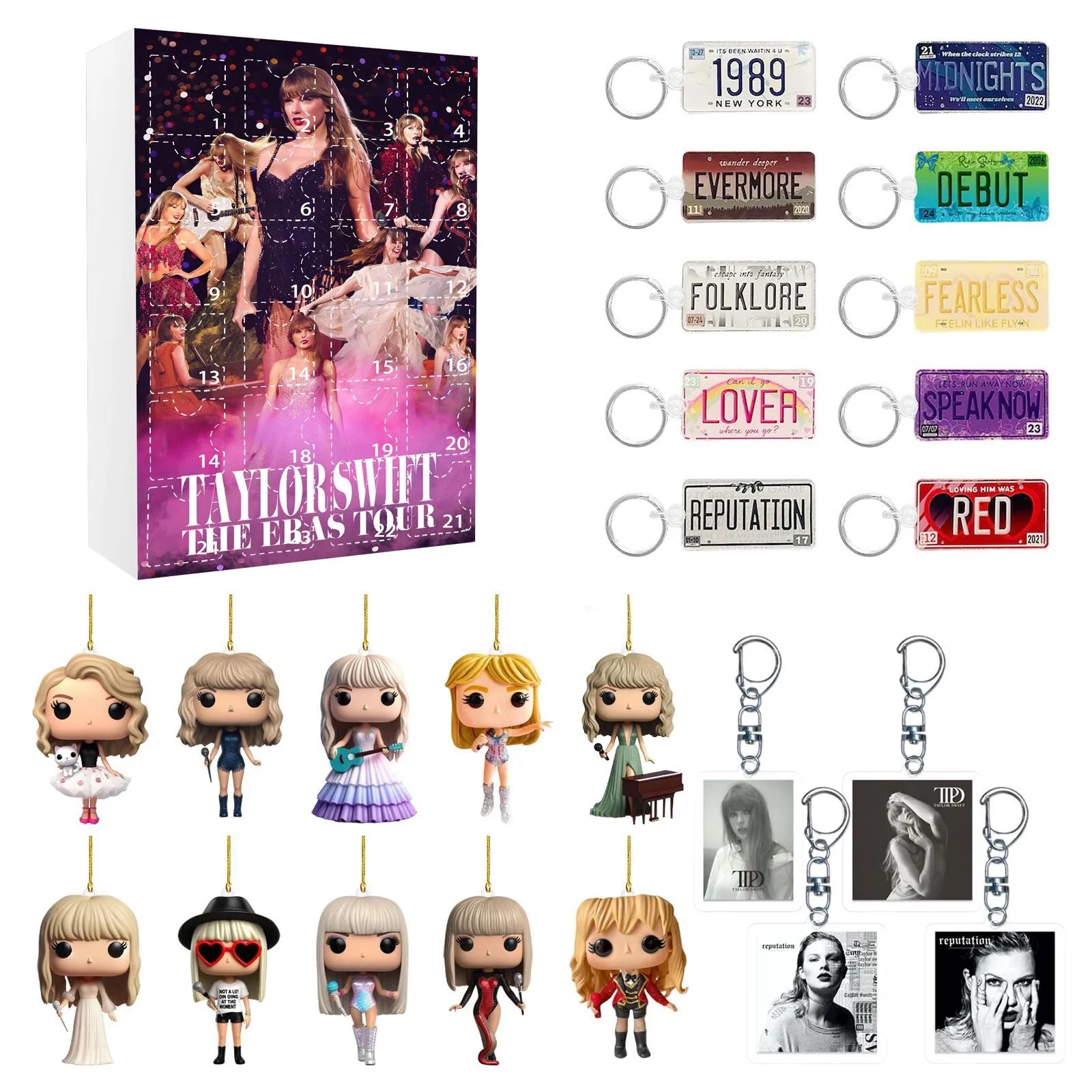 DecoJoy – Advent Calendar 24 Acrylic Christmas Decorations – Festive Surprise