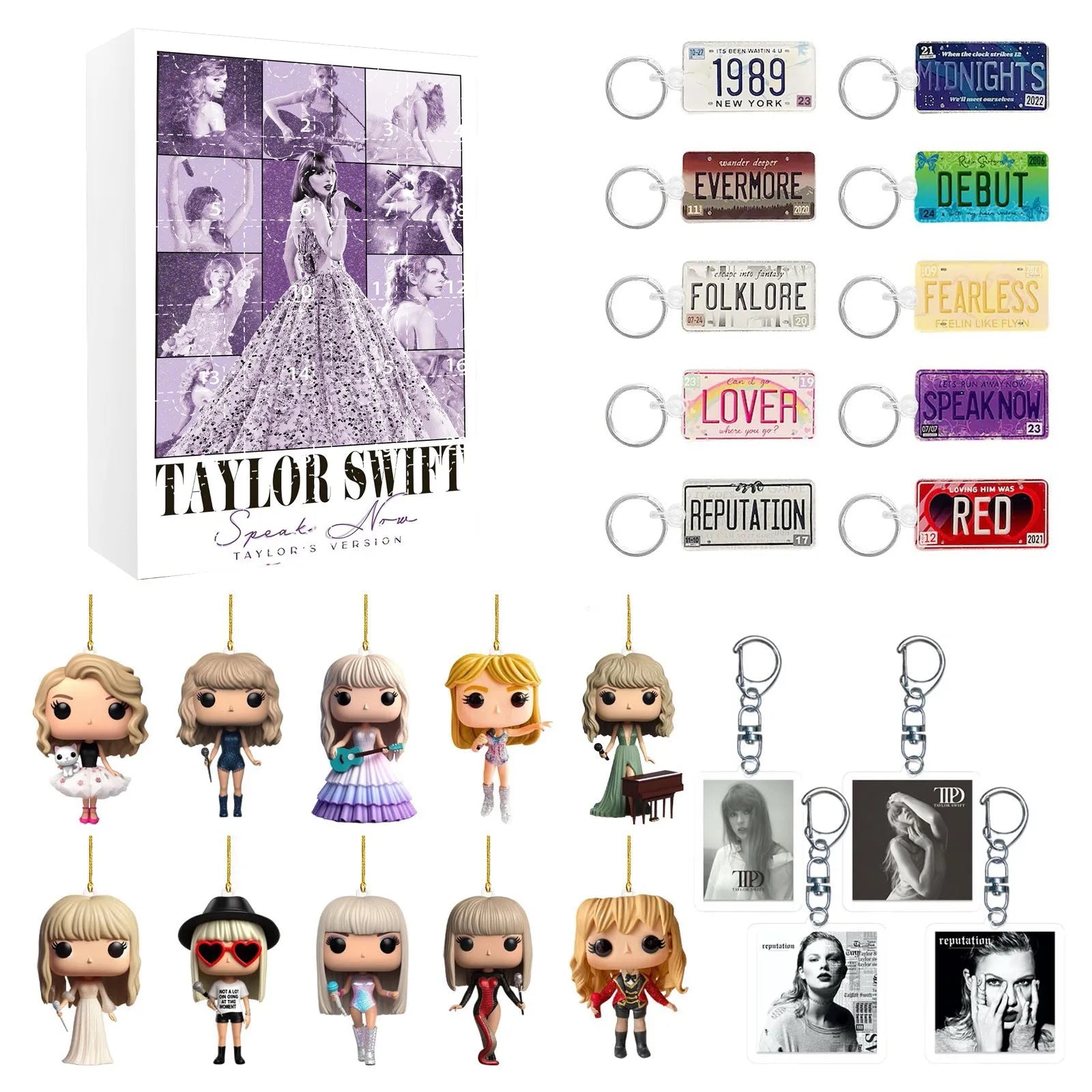 DecoJoy – Advent Calendar 24 Acrylic Christmas Decorations – Festive Surprise