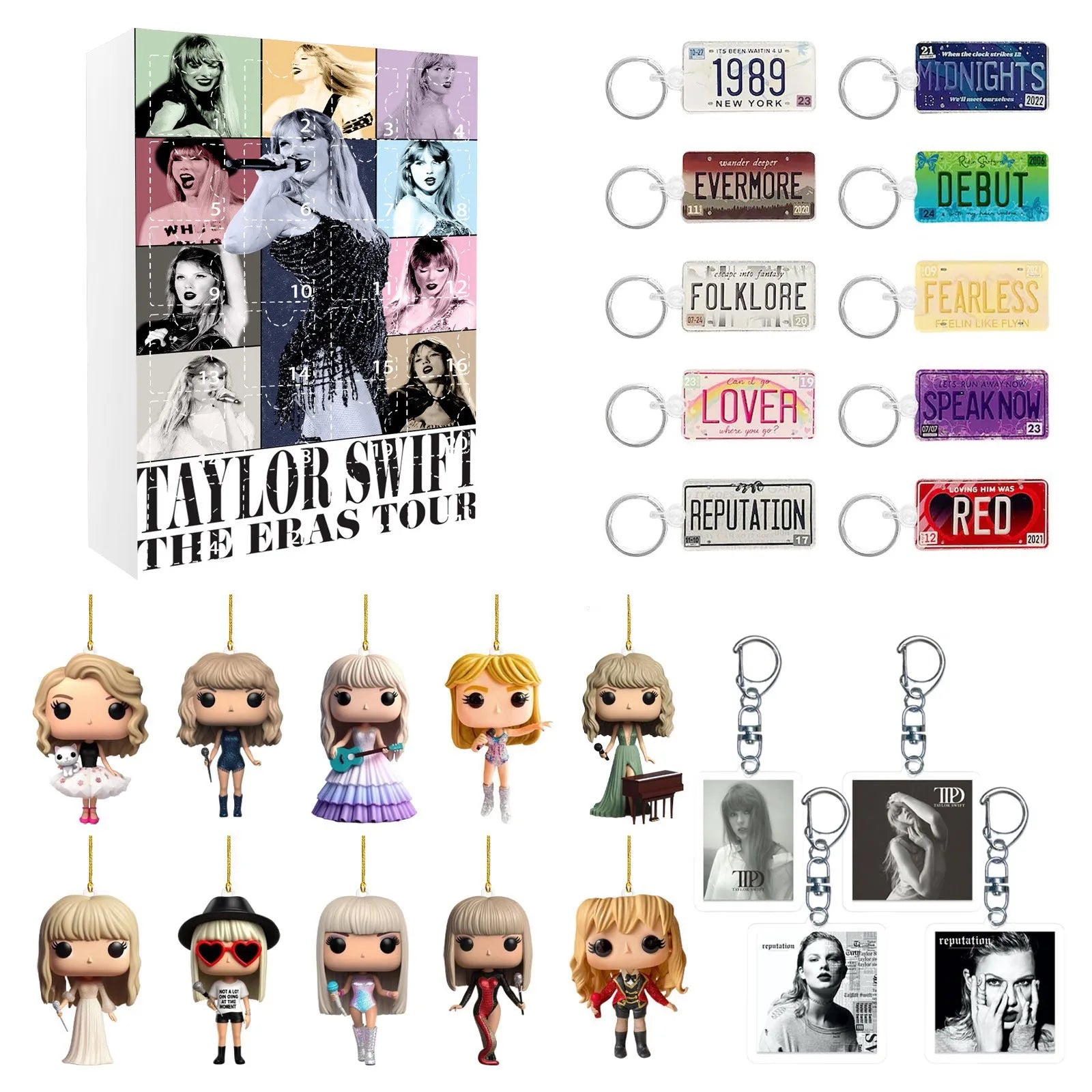 DecoJoy – Advent Calendar 24 Acrylic Christmas Decorations – Festive Surprise