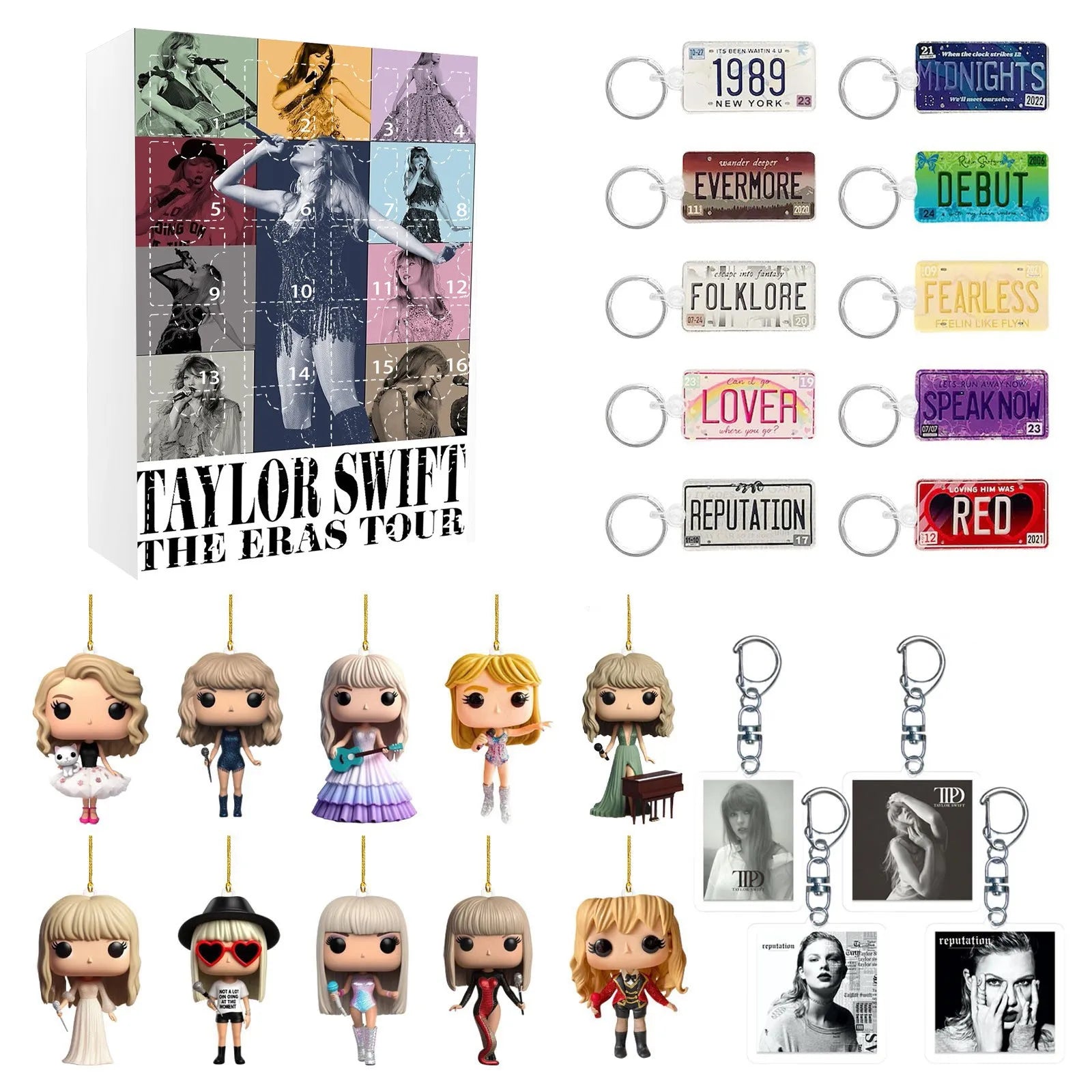 DecoJoy – Advent Calendar 24 Acrylic Christmas Decorations – Festive Surprise