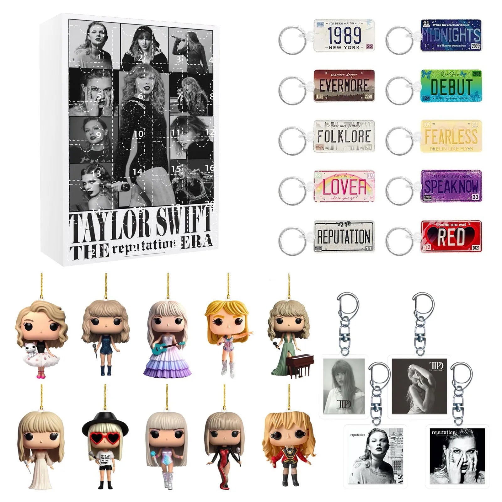 DecoJoy – Advent Calendar 24 Acrylic Christmas Decorations – Festive Surprise