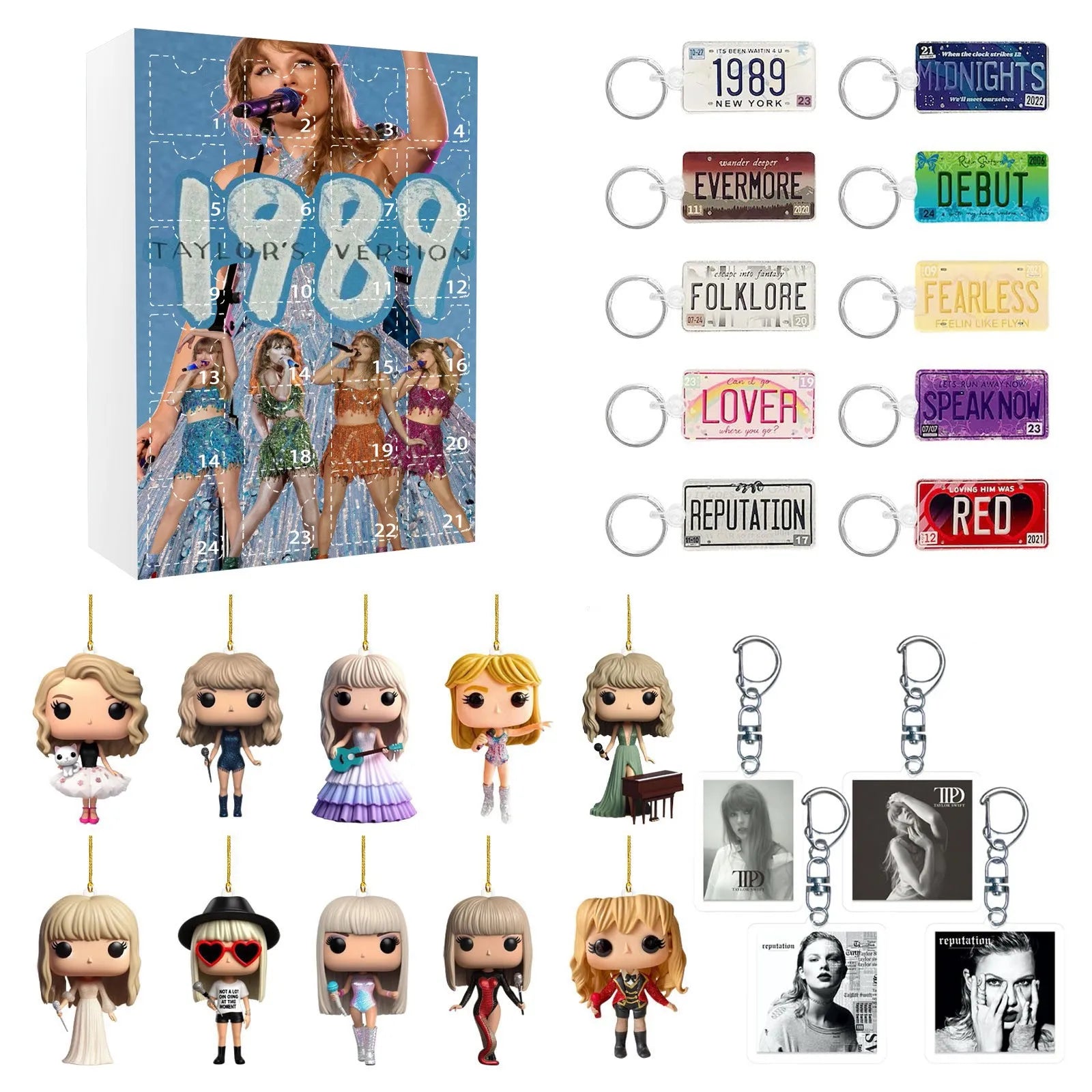 DecoJoy – Advent Calendar 24 Acrylic Christmas Decorations – Festive Surprise