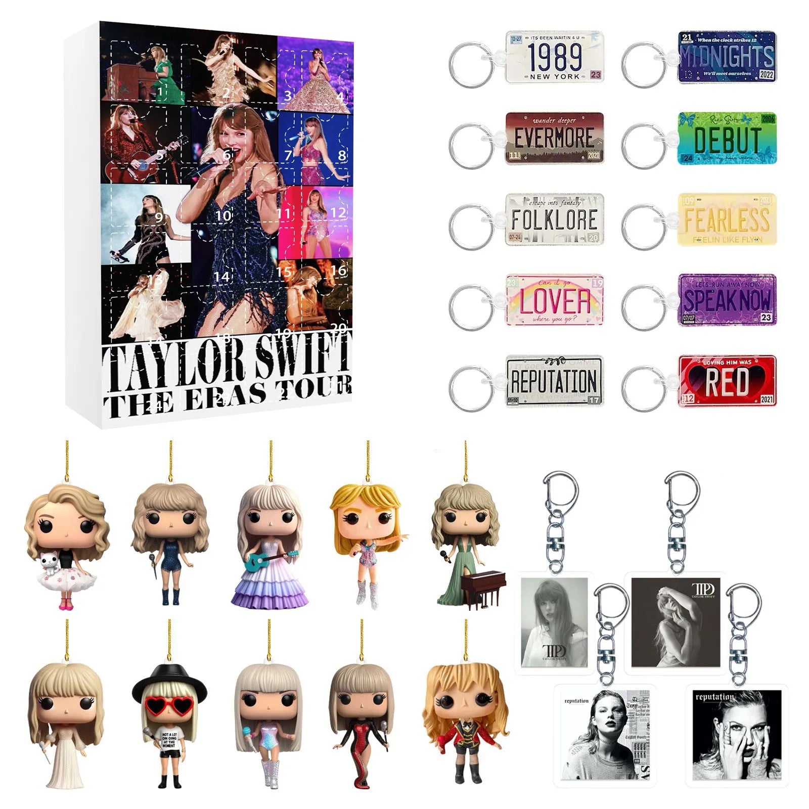 DecoJoy – Advent Calendar 24 Acrylic Christmas Decorations – Festive Surprise