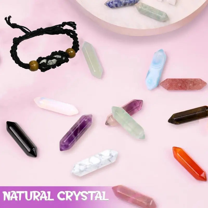 Advent calendar with natural crystals for meditation and spiritual growth