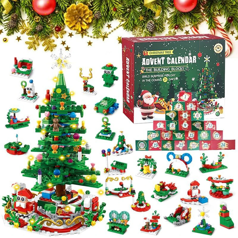 Lumibrix Kinder Adventskalender – 24 Verrassingen met LED-Kerstboom & Creatief Bouwplezier