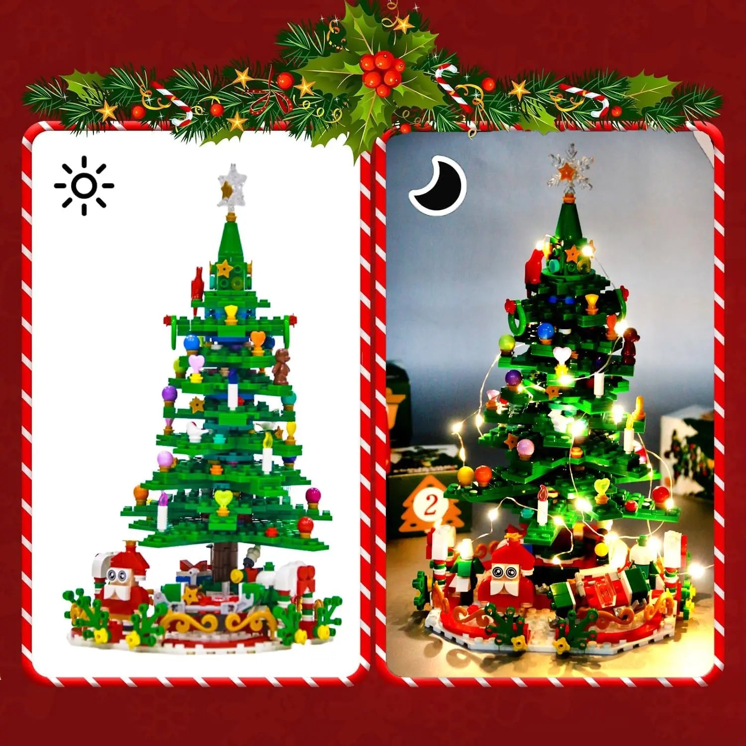 Lumibrix Kinder Adventskalender – 24 Verrassingen met LED-Kerstboom & Creatief Bouwplezier