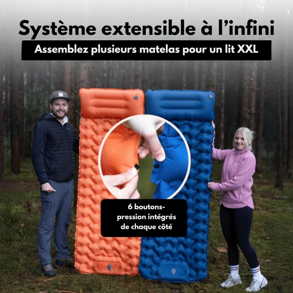 Airtrek – Kampeermatras met voetpomp en kussen – outdoor & reizen