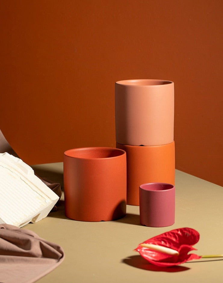 Ceravivo – Hand-painted ceramic plant pot with saucer