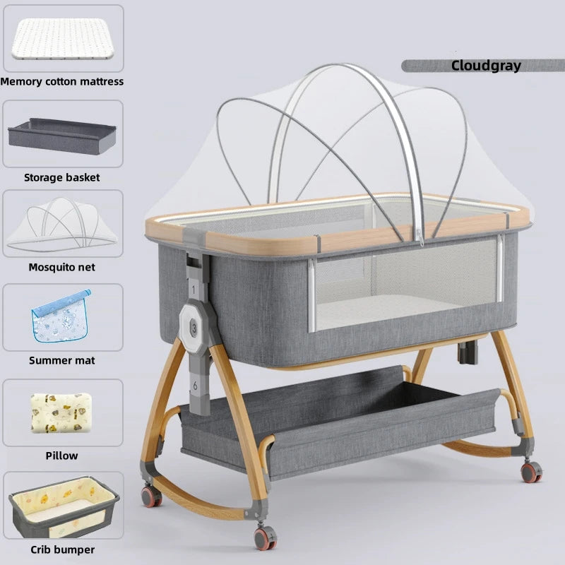 Nuvella Babywieg van Aluminium – Opvouwbaar en Draagbaar, 0–3 Jaar