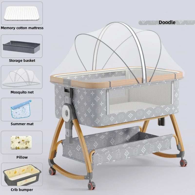 Nuvella Babywieg van Aluminium – Opvouwbaar en Draagbaar, 0–3 Jaar