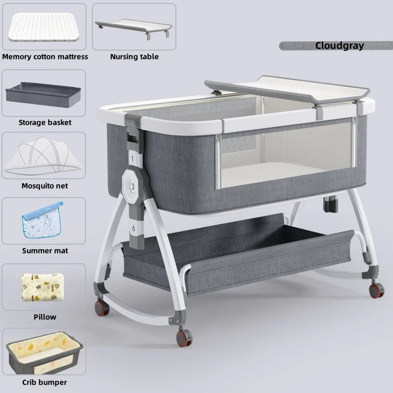 Nuvella Babywieg van Aluminium – Opvouwbaar en Draagbaar, 0–3 Jaar