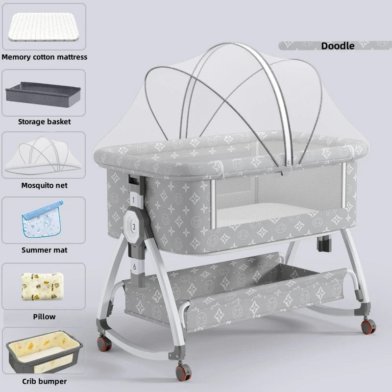 Nuvella Babywieg van Aluminium – Opvouwbaar en Draagbaar, 0–3 Jaar