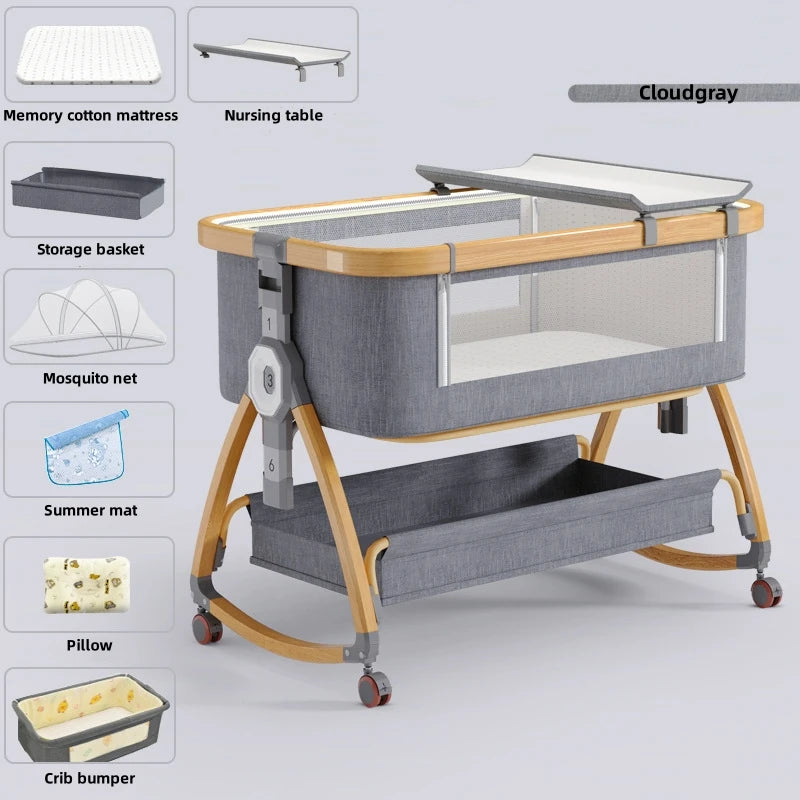 Nuvella Babywieg van Aluminium – Opvouwbaar en Draagbaar, 0–3 Jaar