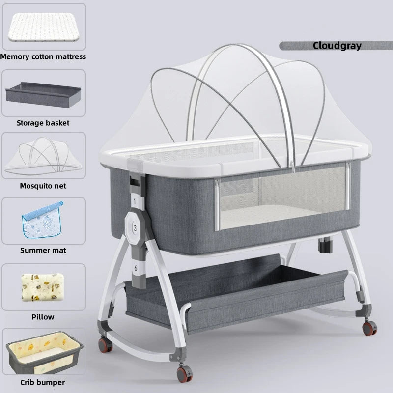 Nuvella Babywieg van Aluminium – Opvouwbaar en Draagbaar, 0–3 Jaar
