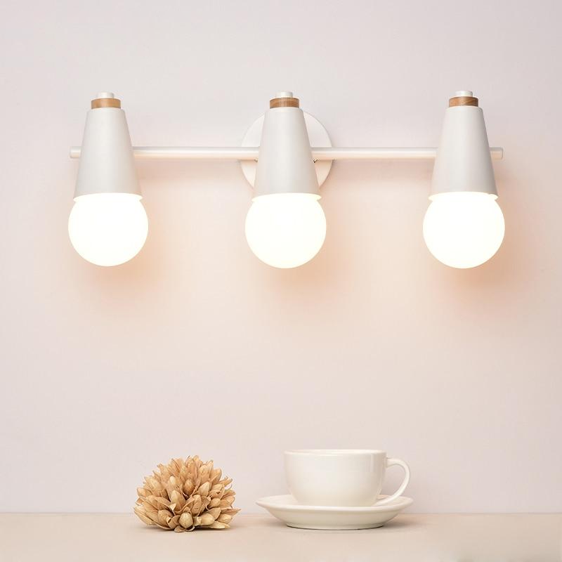 Arivio – Lámpara de pared de metal y madera, diseño moderno de 2 o 3 luces