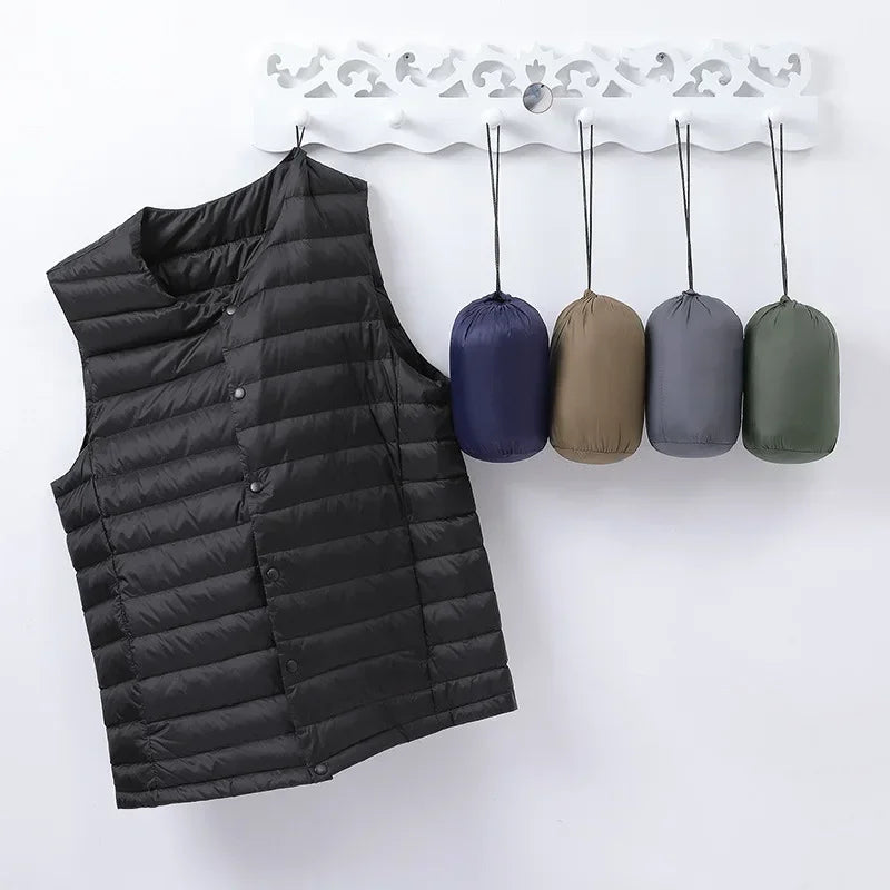 ArcticWear – Chaleco de plumón sin mangas para hombre ultraligero y cálido – Otoño/Invierno