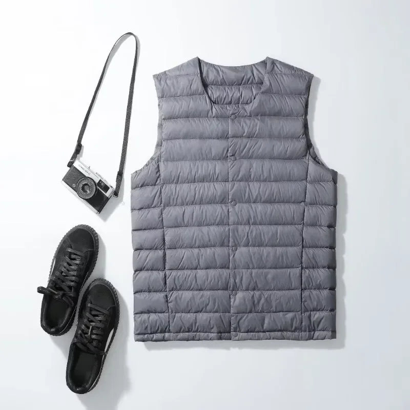 ArcticWear – Chaleco de plumón sin mangas para hombre ultraligero y cálido – Otoño/Invierno