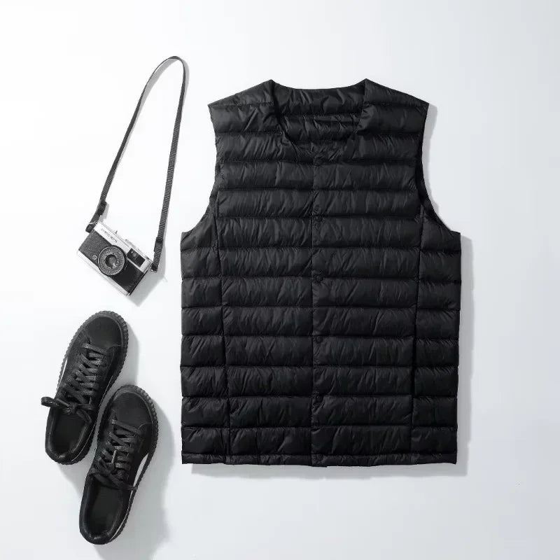 ArcticWear – Chaleco de plumón sin mangas para hombre ultraligero y cálido – Otoño/Invierno