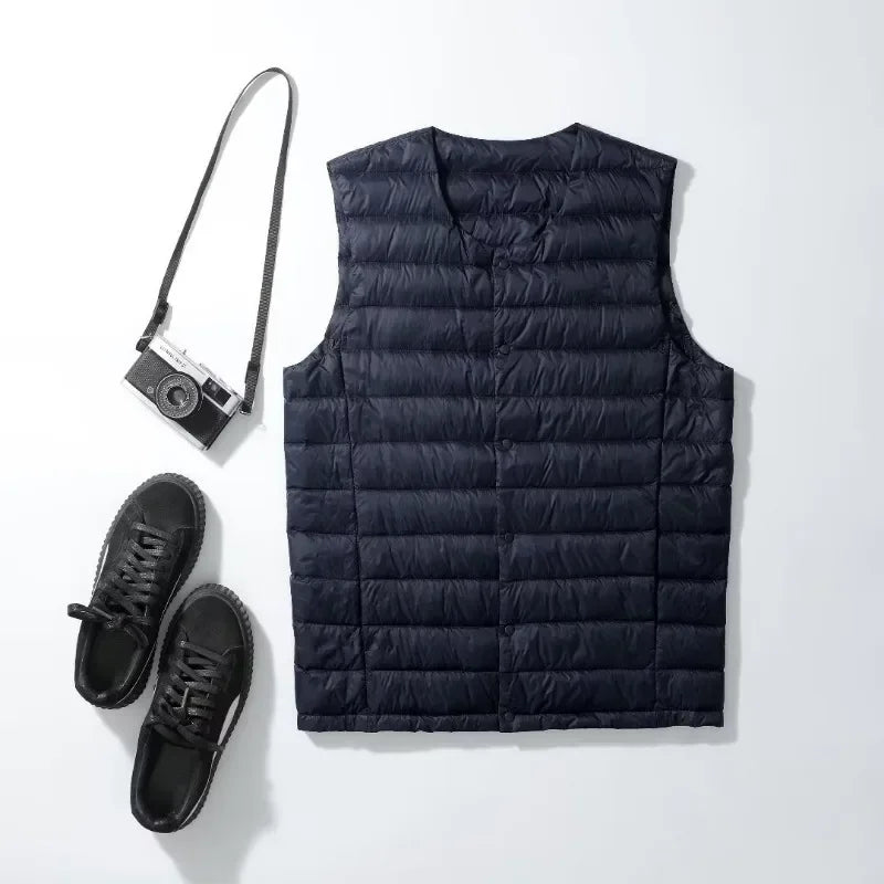 ArcticWear – Chaleco de plumón sin mangas para hombre ultraligero y cálido – Otoño/Invierno