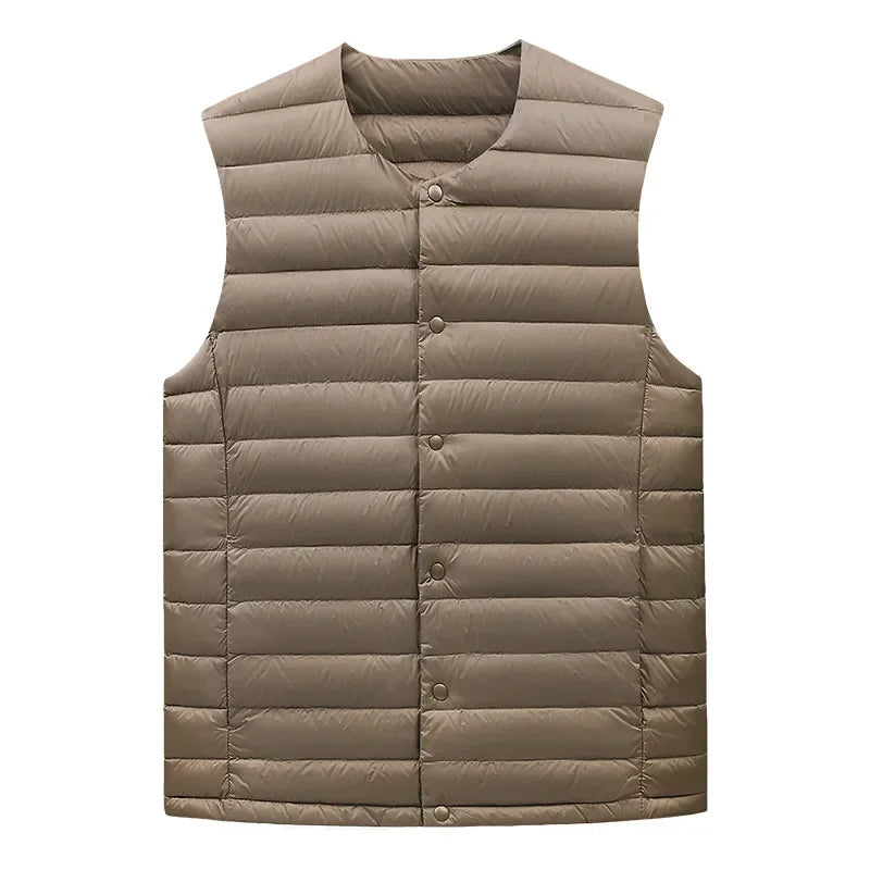 ArcticWear – Chaleco de plumón sin mangas para hombre ultraligero y cálido – Otoño/Invierno