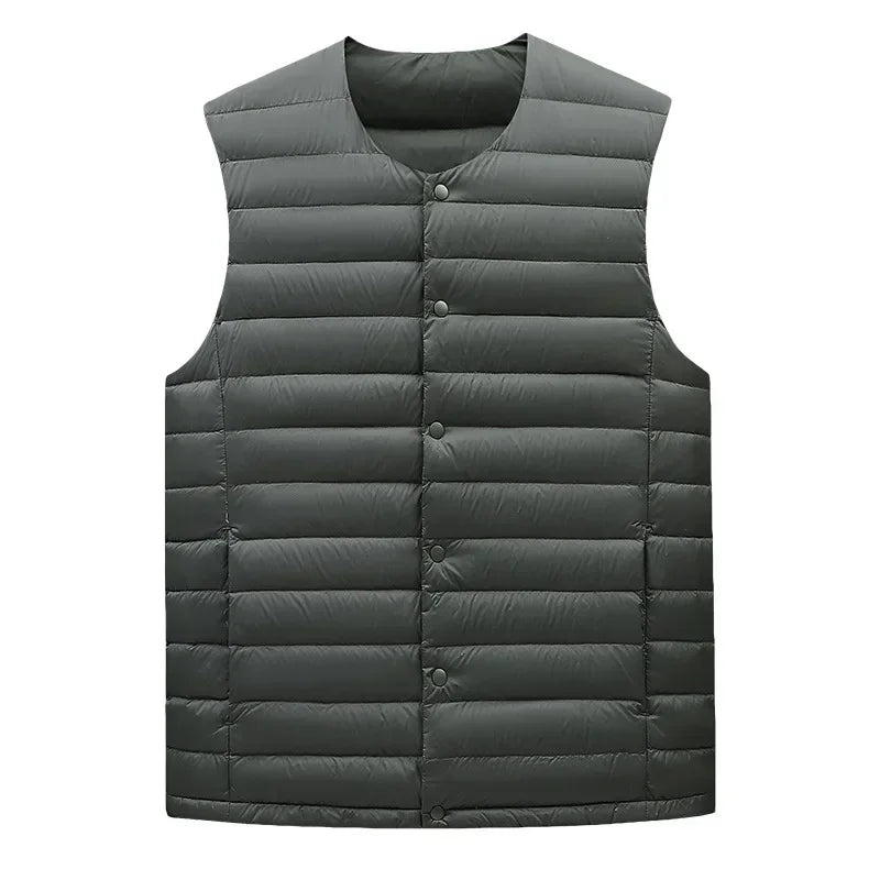 ArcticWear – Chaleco de plumón sin mangas para hombre ultraligero y cálido – Otoño/Invierno