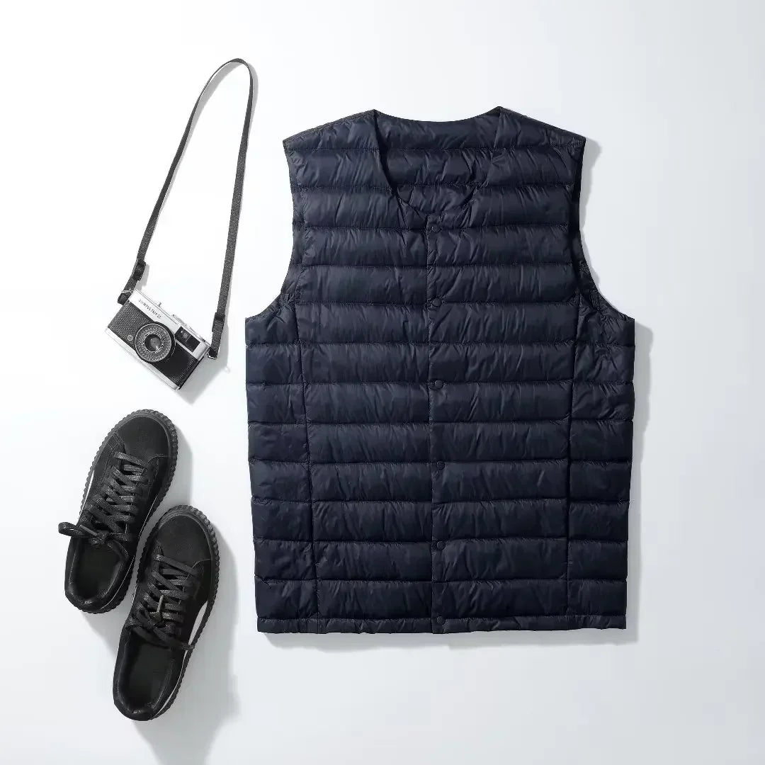 ArcticWear – Chaleco de plumón sin mangas para hombre ultraligero y cálido – Otoño/Invierno