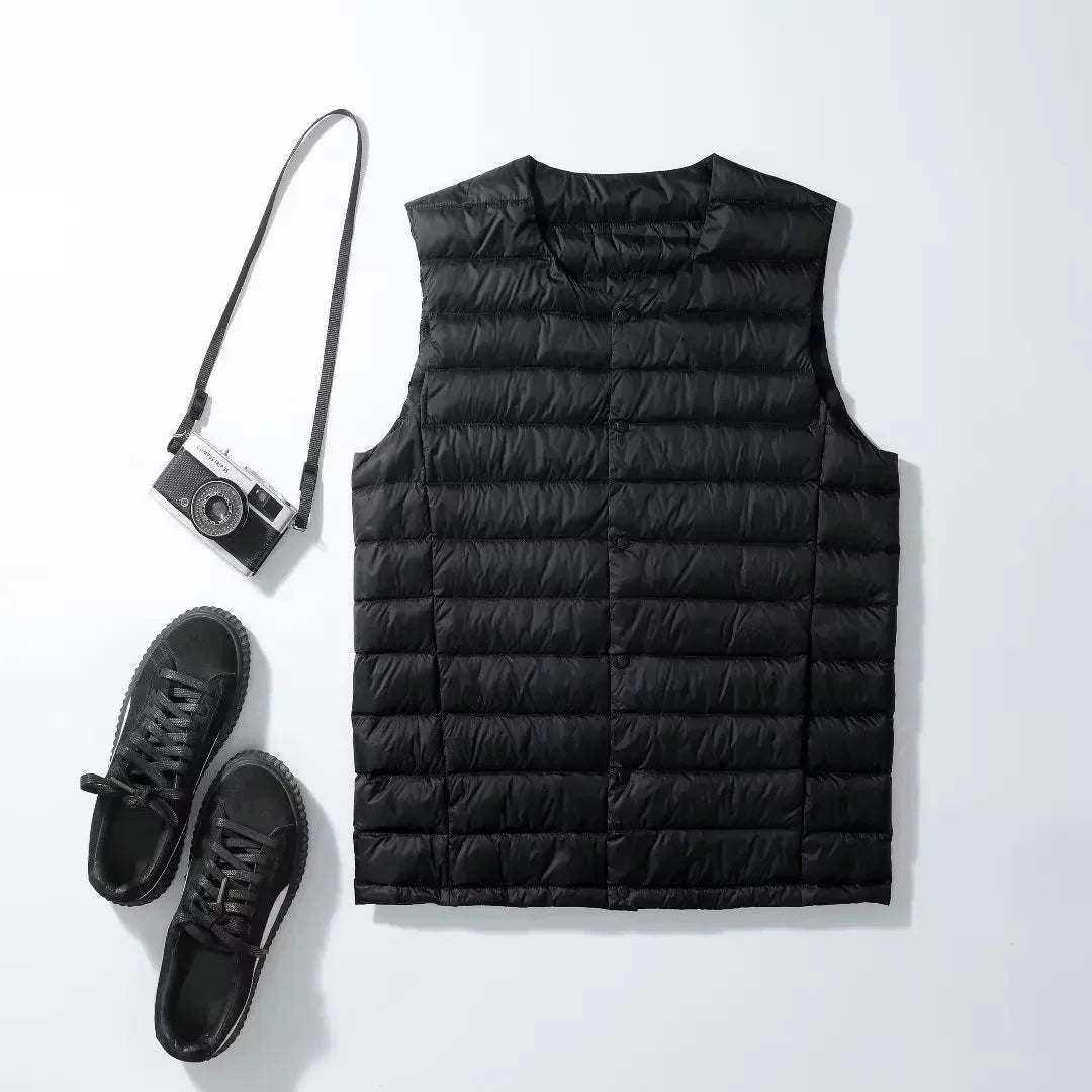 ArcticWear – Chaleco de plumón sin mangas para hombre ultraligero y cálido – Otoño/Invierno