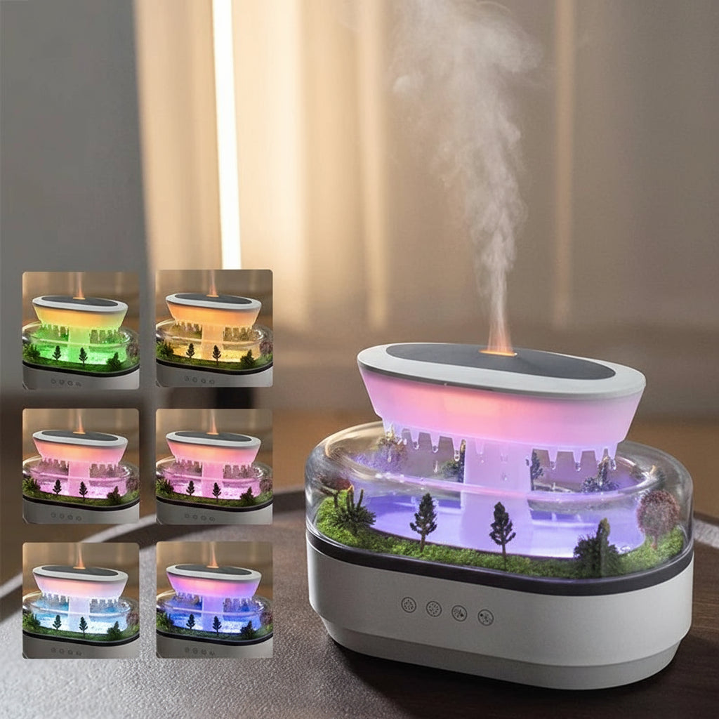 Aroma Luchtbevochtiger met Kleurrijk Licht en Ultrasone Technologie voor Slaapkamer en Woonkamer 0