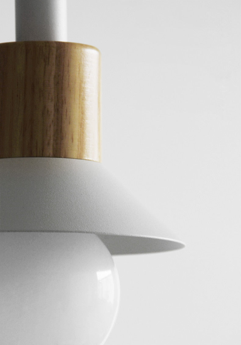 Lumora Home – Pendant Lamp of Metal & Wood, modern E27 design