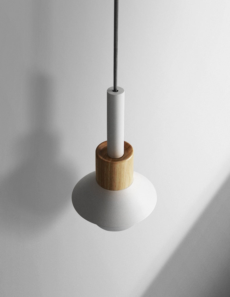 Lumora Home – Pendant Lamp of Metal & Wood, modern E27 design