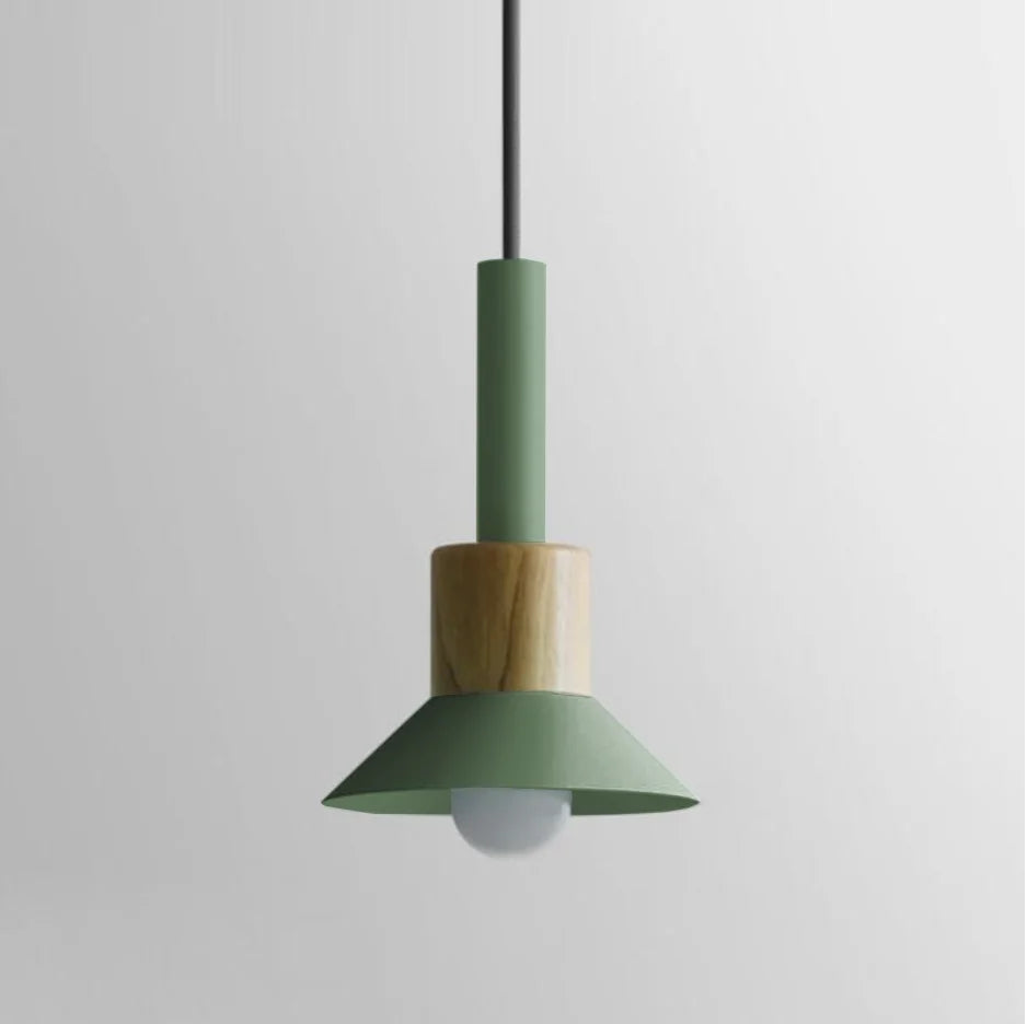 Lumora Home – Pendant Lamp of Metal & Wood, modern E27 design