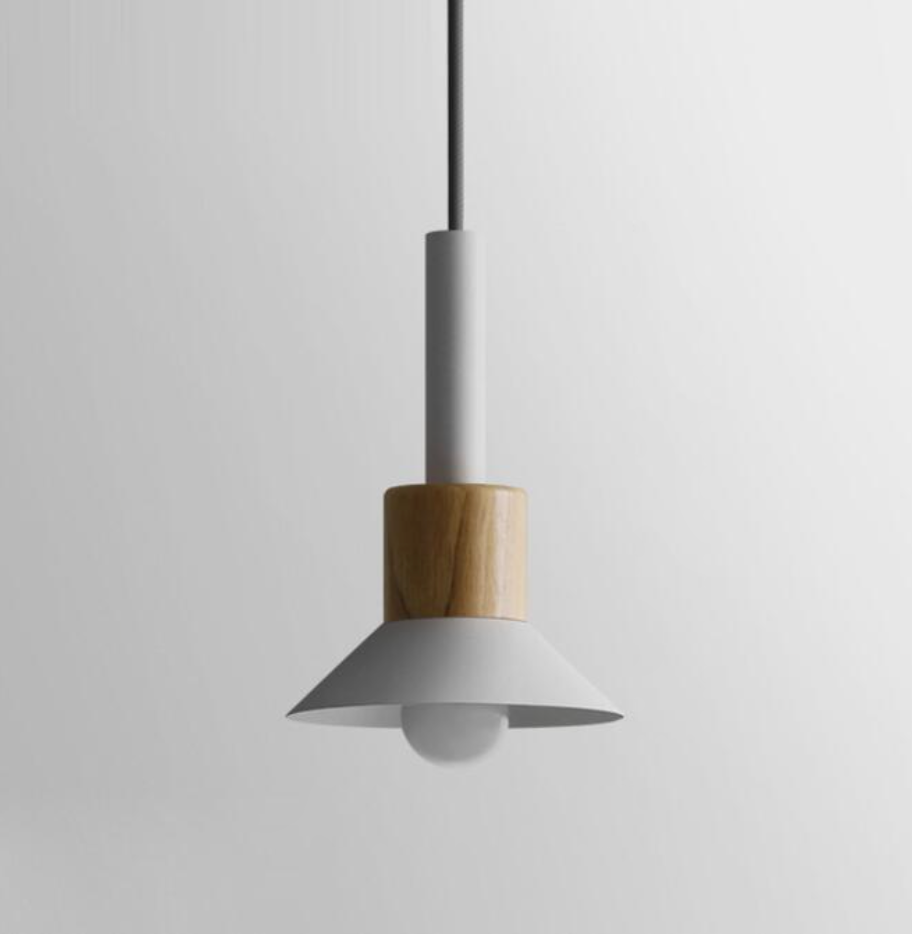 Lumora Home – Pendant Lamp of Metal & Wood, modern E27 design