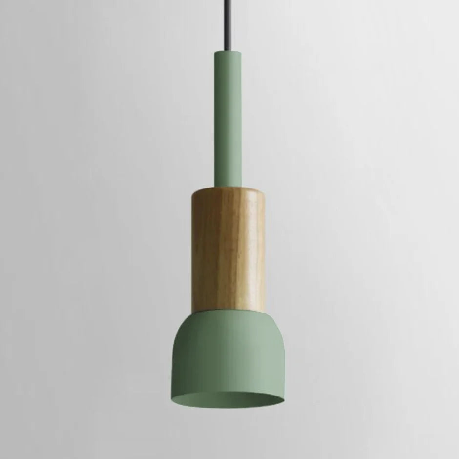 Lumora Home – Pendant Lamp of Metal & Wood, modern E27 design