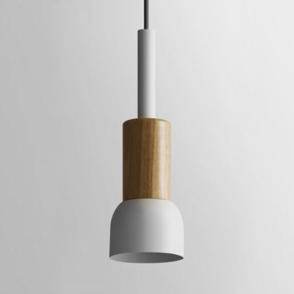 Lumora Home – Pendant Lamp of Metal & Wood, modern E27 design