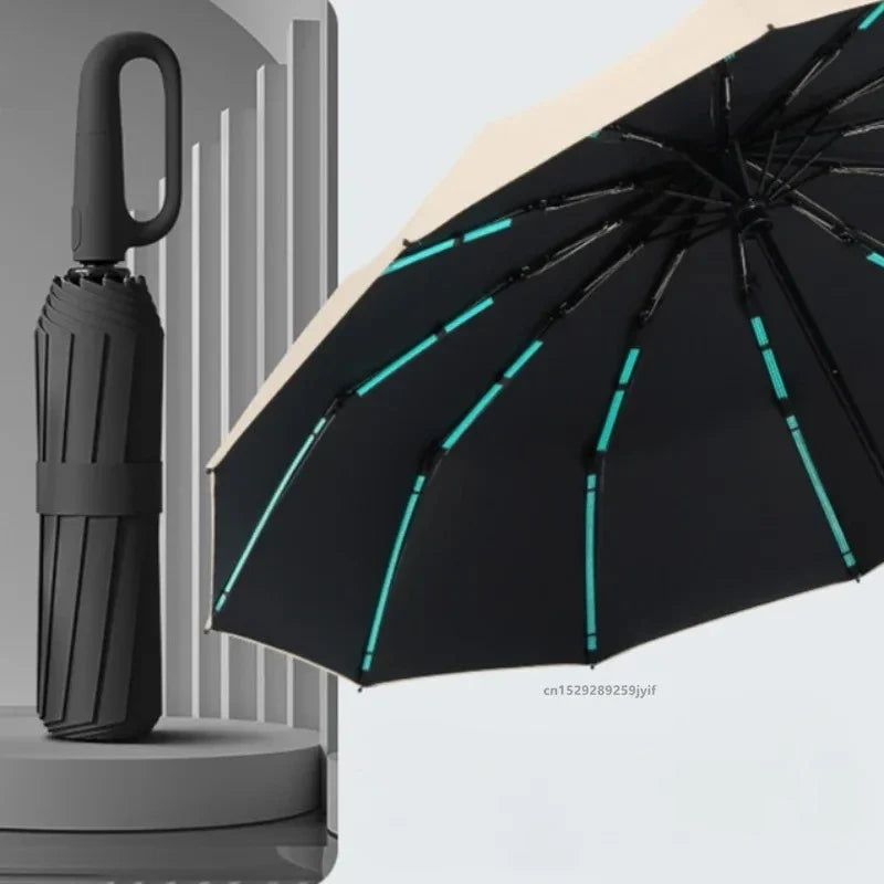 SunShield – Paraguas automático con protección UV – Fuerte y portátil unisex