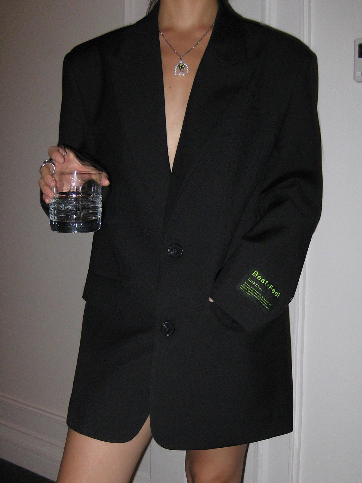 Sophia Oversized Blazer met Revers en Klassieke Knoopsluiting