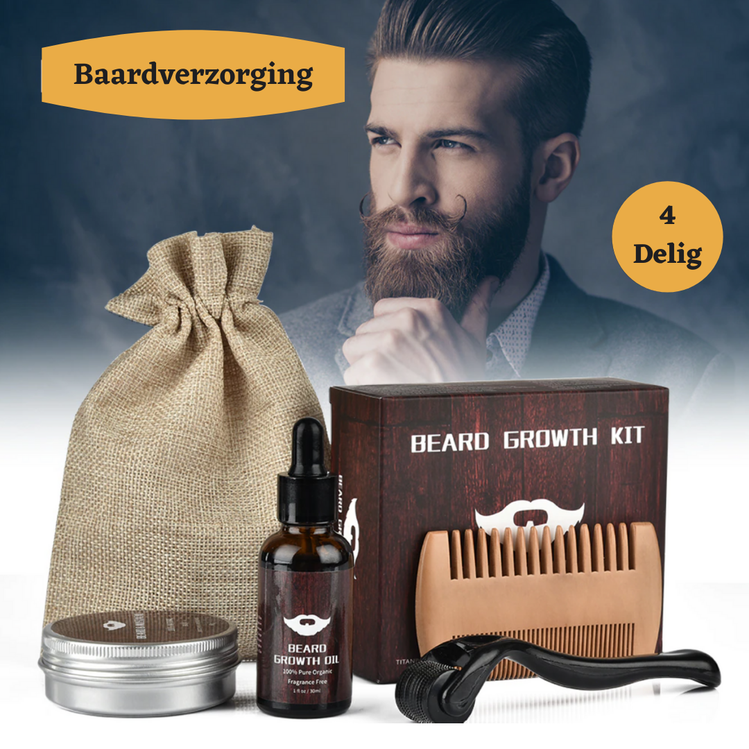 Bartboost Baardgroeiset – Dermaroller & Verzorging voor Vollere Baard