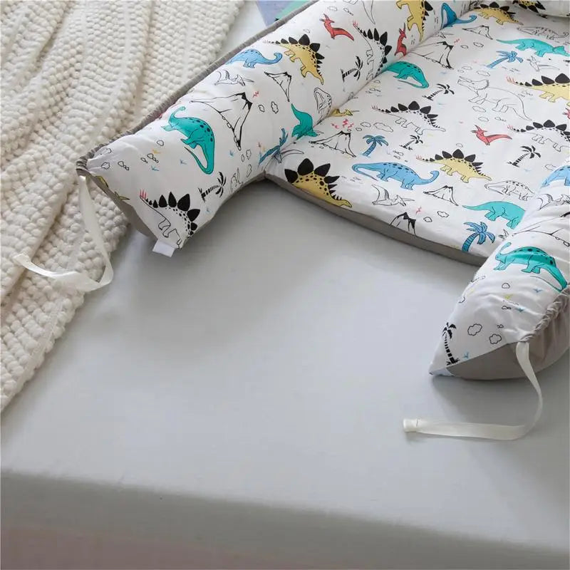 Nuvella Baby Lounger voor Pasgeborenen – Draagbaar Bedje met Verstelbaar Kussen, Ademend Katoen