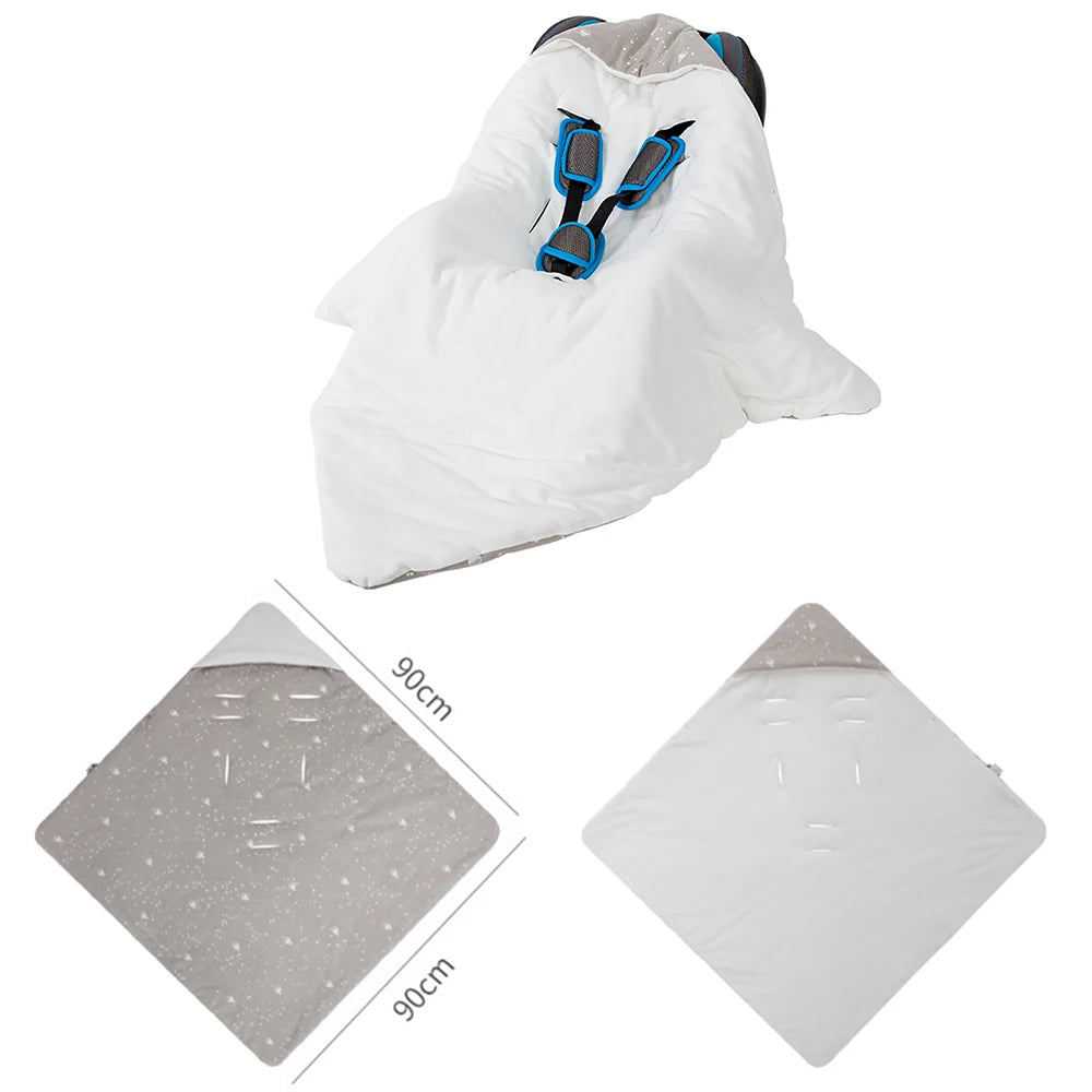 Babydeken met Winddichte Capuchon voor Pasgeborenen, 90x90 cm, Inbakerontwerp 2