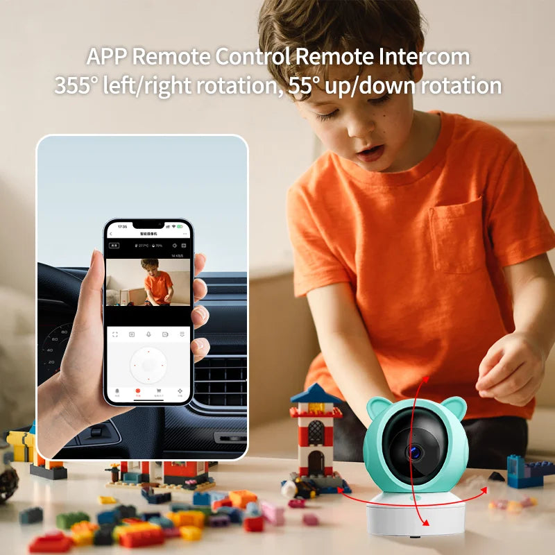 Babyfoon met Camera en App - 5 Inch Scherm, 1080P Videobewaking en Wifi Verbinding
