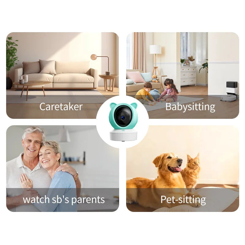 Babyfoon met Camera en App - 5 Inch Scherm, 1080P Videobewaking en Wifi Verbinding