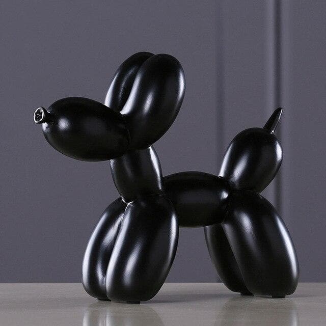 Playzura – Figura de gos globus de resina artística 20 cm, decoració moderna per a la llar