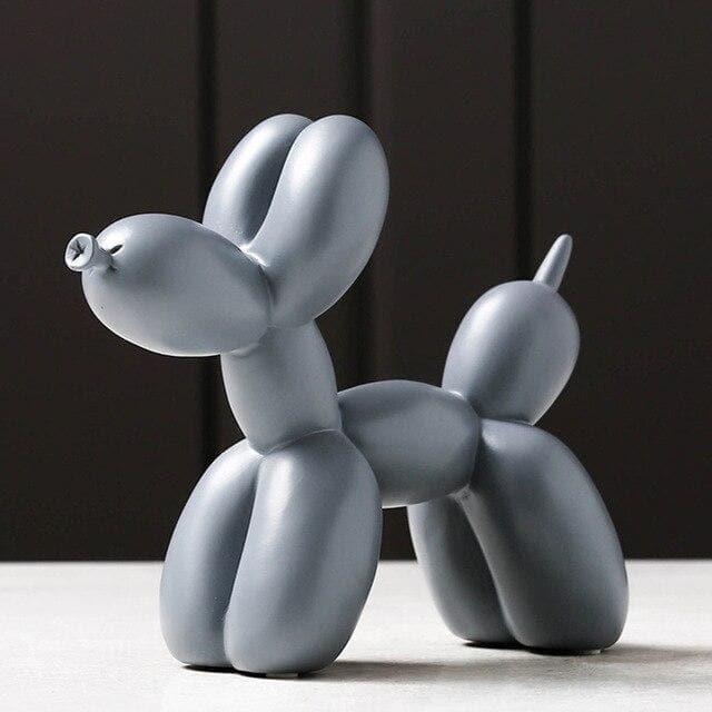 Playzura – Figura de gos globus de resina artística 20 cm, decoració moderna per a la llar