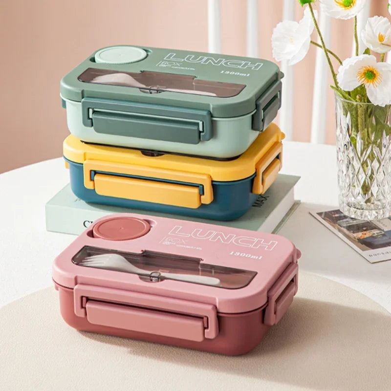 Mealino – Bento box 1300ML met bestek magnetron – kinderen & studenten