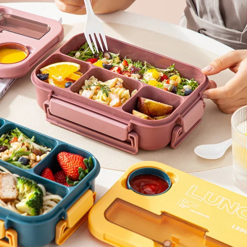 Mealino – Bento box 1300ML met bestek magnetron – kinderen & studenten