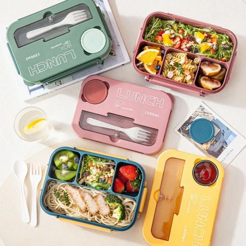 Mealino – Bento box 1300ML met bestek magnetron – kinderen & studenten