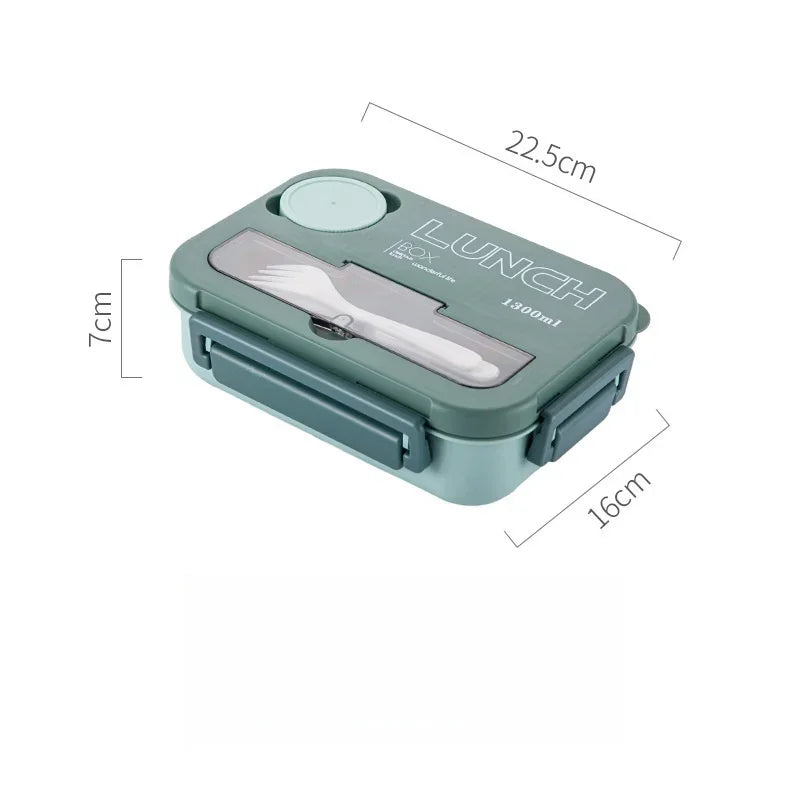 Mealino – Bento box 1300ML met bestek magnetron – kinderen & studenten
