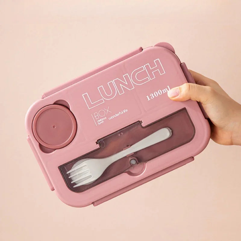 Mealino – Bento box 1300ML met bestek magnetron – kinderen & studenten