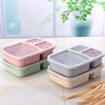 Lunexa – Bento box tarwevezel magnetronbestendig – school & onderweg